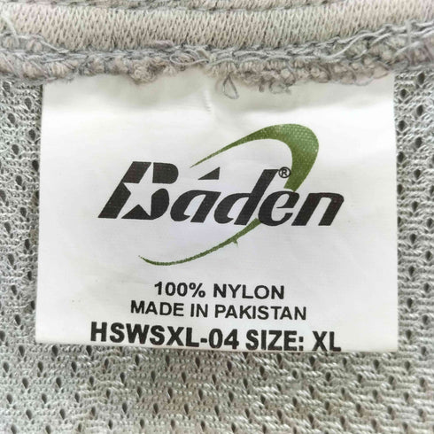 BADEN バスケットボールチーム刺繍 ハーフジップナイロンプルオーバー メンズ import:XL