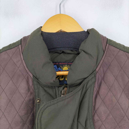 エディーバウアー Eddie Bauer 日の出タグ復刻 レザーキルティングダウンベスト メンズ JPN:XL