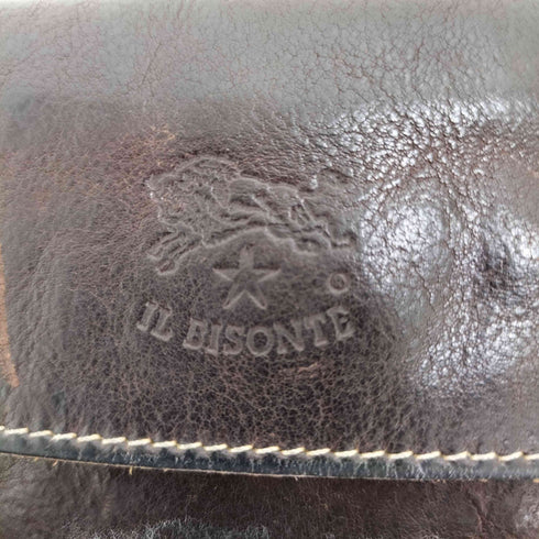 イルビゾンテ IL BISONTE イタリア製ロゴ刻印ロングウォレット メンズ