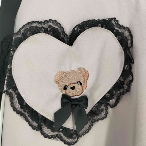 Princess Melody フロントアニマル刺繍 レースフリル ワンピース レディース FREE