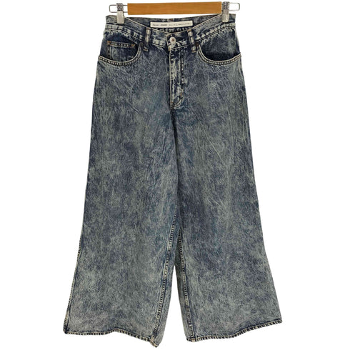 ニコアンド niko and... SUPERBAGGY ケミカルウォッシュ ワイド バギー フレア デニムパンツ レディース JPN:L