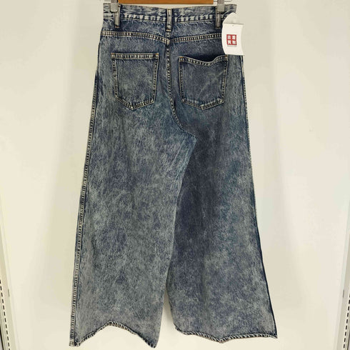 ニコアンド niko and... SUPERBAGGY ケミカルウォッシュ ワイド バギー フレア デニムパンツ レディース JPN:L