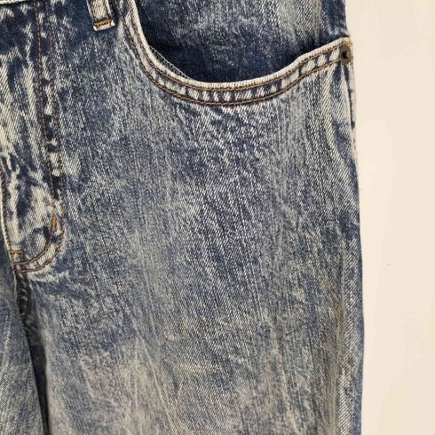 ニコアンド niko and... SUPERBAGGY ケミカルウォッシュ ワイド バギー フレア デニムパンツ レディース JPN:L