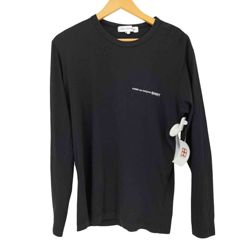 コムデギャルソンシャツ COMME des GARCONS SHIRT ロゴプリント クルーネック L/S Tシャツ メンズ JPN:L