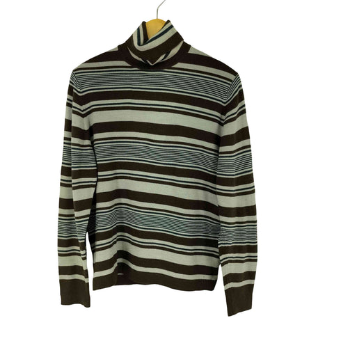 アーペーセー A.P.C. 80-90S フランス製 ウールアクリル タートルネックボーダーニット メンズ import:S