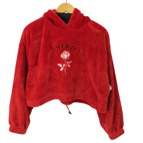 フォーエバー21 FOREVER 21 クロップドフリースパーカー レディース import:S