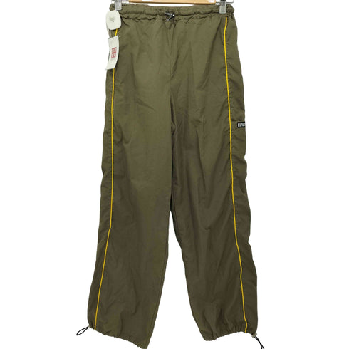 LUVDANCESTYLE 00s Y2K リップストップ サイドラインナイロンカーゴパンツ 裾ドローコード レディース M
