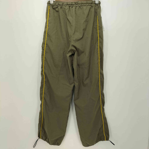LUVDANCESTYLE 00s Y2K リップストップ サイドラインナイロンカーゴパンツ 裾ドローコード レディース M