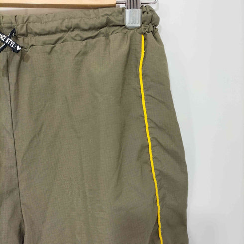 LUVDANCESTYLE 00s Y2K リップストップ サイドラインナイロンカーゴパンツ 裾ドローコード レディース M