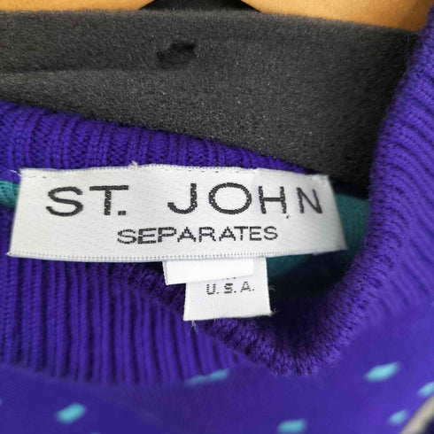 ST.JOHN USA製 総柄ハイネックニット メンズ import:M