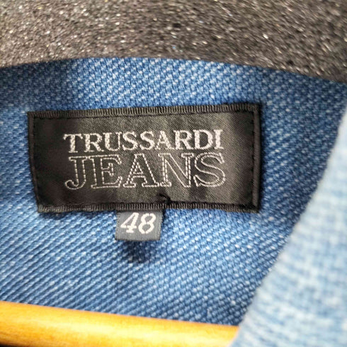 トラサルディ ジーンズ TRUSSARDI JEANS デニムスイングトップジャケット ワンポイントロゴ メンズ JPN:48