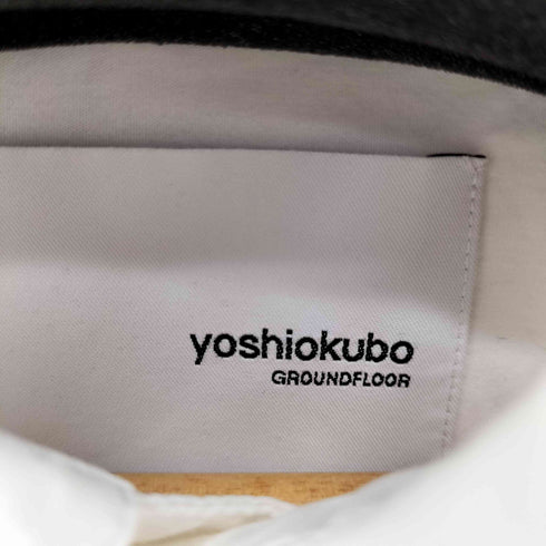 ヨシオクボグランドフロア yoshiokubo GROUNDFLOOR 18SS THINK BEFORE WEAR コットンバックプリントレギュラーカラーシャツ メンズ JPN:3