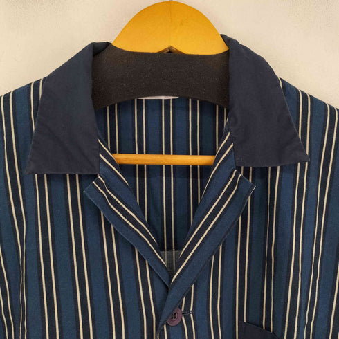 マークスアンドスペンサー MARKS&SPENCER 90-00S L/S ストライプパジャマシャツ メンズ import:L