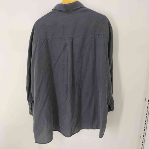 ザラ ZARA オーバーサイズカラーシャツ 墨黒 レディース JPN:L