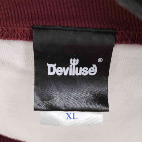 デビルユース Deviluse フロントプリント L/S ラグランTシャツ メンズ import:XL
