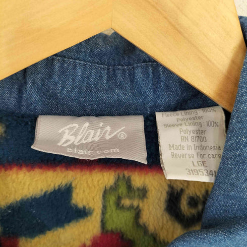 BLAIR 裏フリース インディゴスウィングトップ メンズ import:L