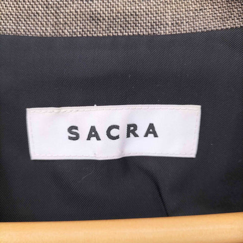 サクラ SACRA リネン混 コットン ダブルテーラードジャケット レディース JPN:38