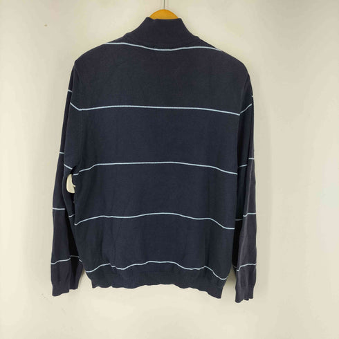 エディーバウアー Eddie Bauer ナイロン混 ハーフジップボーダーニット メンズ import:M