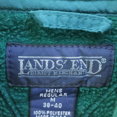 ランズエンド LANDS END 90s USA製 ハーフジップ フリースジャケット メンズ import:M