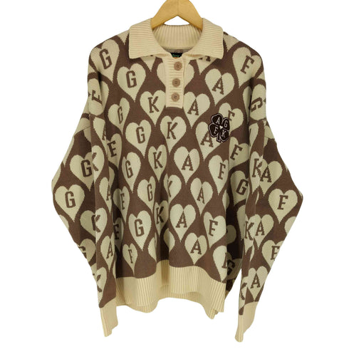 アフューグッドキッズ A FEW GOOD KIDS クローバーデザインニットポロシャツ メンズ JPN:XL