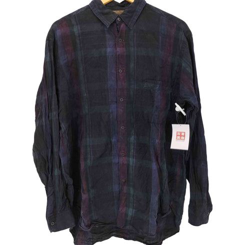 後染め チェック L/S シャツ メンズ