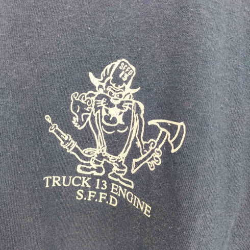 オニータ ONEITA USA製 TRUCK 13 ENGINE S.F.F.D Tシャツ 裾袖シングル メンズ import:XL