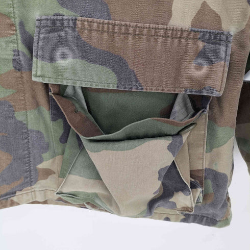 ユーエスアーミー U.S. ARMY BDUジャケット ウッドランドカモ メンズ SMALL-SHORT