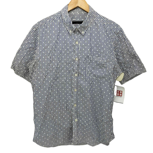 ソフネット SOPHNET. S/S DOT PATTERN STRIPE B.D SHIRT メンズ L