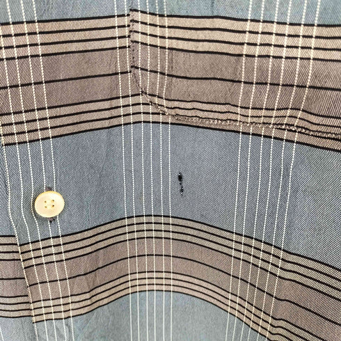 60S レーヨン混オープンカラーチェックシャツ 16 1/2 メンズ 16 1/2