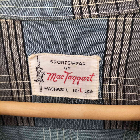 60S レーヨン混オープンカラーチェックシャツ 16 1/2 メンズ 16 1/2