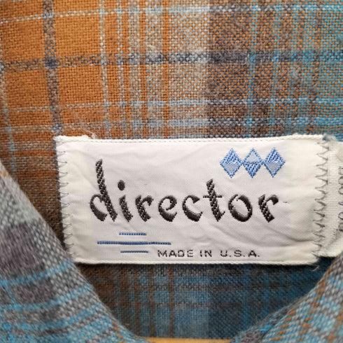 60S レーヨンオンブレチェックレギュラーカラーシャツ メンズ 15 1/2
