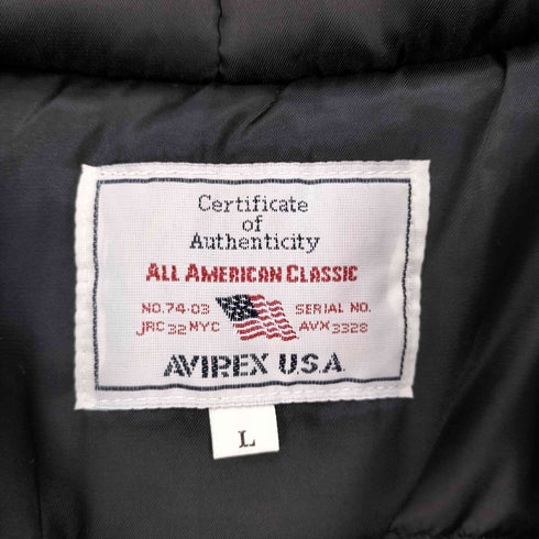アヴィレックス AVIREX B-3 HOODIE フライトジャケット 中綿 ジャケット メンズ import:L