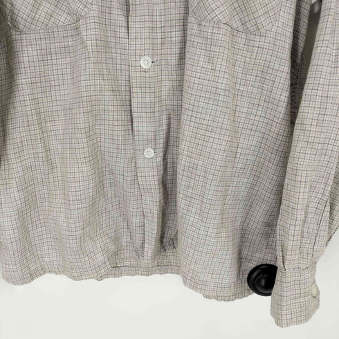 Artvogue of California 50S 両フラップ チェック柄 コットンオープンカラーシャツ ボックスシルエット メンズ JPN:M