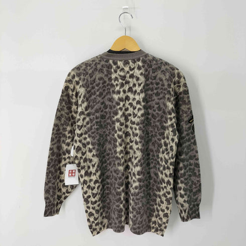 バレンザポースポーツ VALENZA PO SPORTS ワッペンレオパードカーディガン サイドスリット 金ボタン Y2K レディース JPN:M