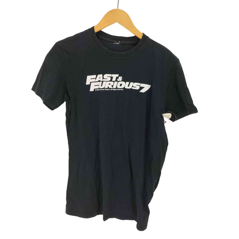 ムービーロゴプリントクルーネックTシャツ メンズ