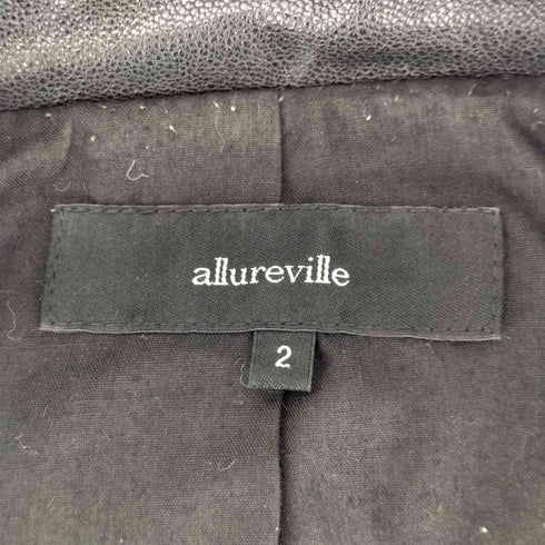 アルアバイル allureville ゴートレザー ダブルライダースジャケット レディース JPN:2