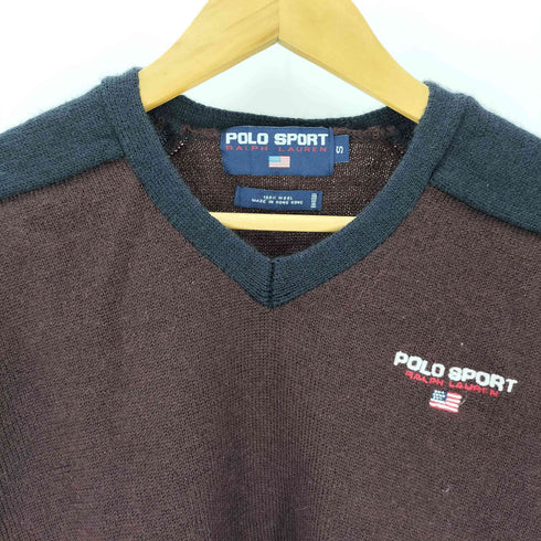 ポロスポーツラルフローレン POLO SPORT RALPH LAUREN Vネック 袖切替ウールニット メンズ JPN:S