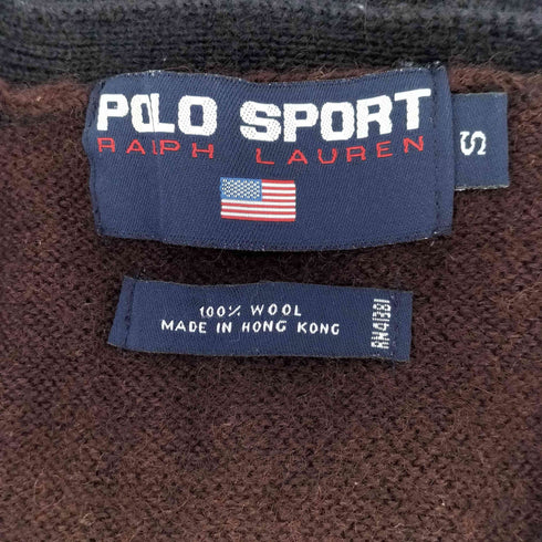 ポロスポーツラルフローレン POLO SPORT RALPH LAUREN Vネック 袖切替ウールニット メンズ JPN:S