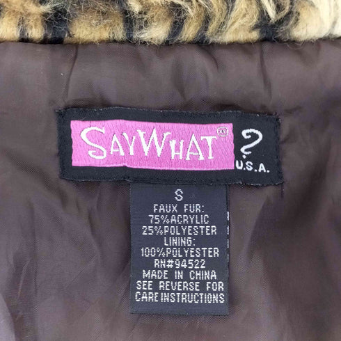 SAYWHAT レオパードボアベスト レディース JPN:S