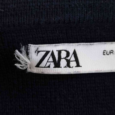 ザラ ZARA コットンポリ ジップアップ ニットカーディガン メンズ import:M