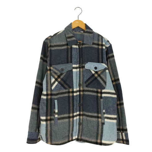 ザラ ZARA フランネルチェックシャツジャケット メンズ import:S