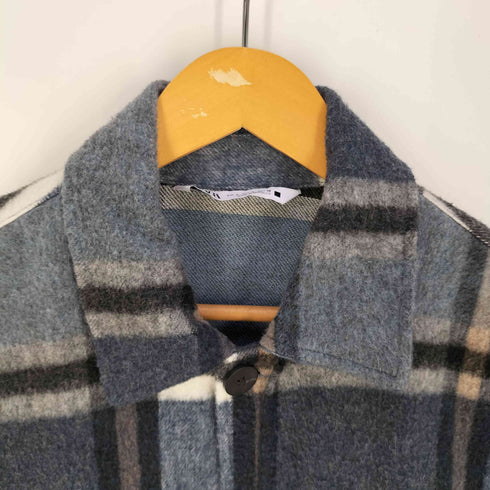 ザラ ZARA フランネルチェックシャツジャケット メンズ import:S