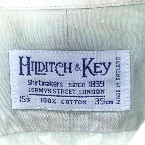 hilditch key L/S ドレスシャツ カフス メンズ 15 1/2
