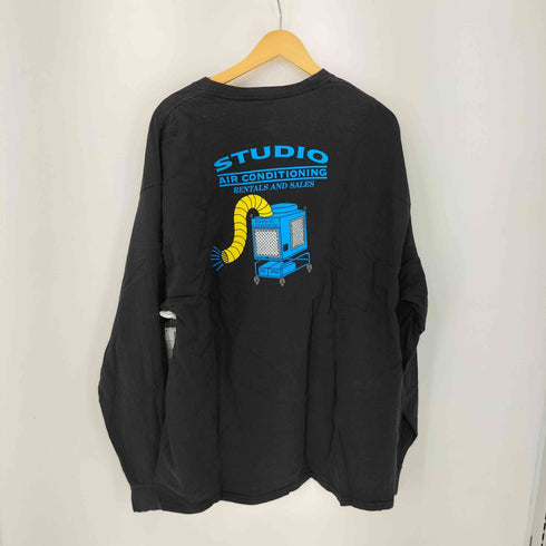 ヘインズ Hanes STUDIO AIR CONDITIONING 両面プリント L/S Tシャツ メンズ 2XL