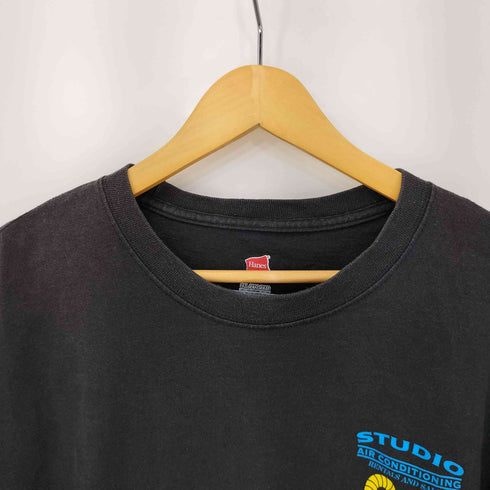 ヘインズ Hanes STUDIO AIR CONDITIONING 両面プリント L/S Tシャツ メンズ 2XL