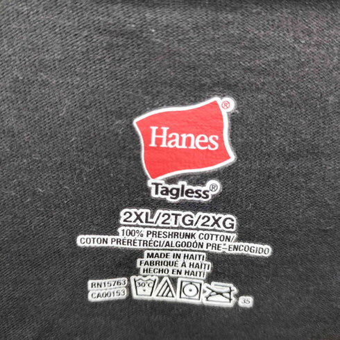 ヘインズ Hanes STUDIO AIR CONDITIONING 両面プリント L/S Tシャツ メンズ 2XL