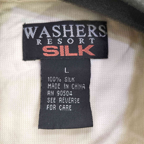 WASHERS シルク100 アロハシャツ メンズ import:L