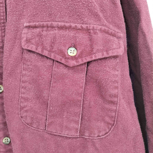 エディーバウアー Eddie Bauer 黒タグ コスタリカ製 シャモアクロス ワークシャツ メンズ XL-TALL