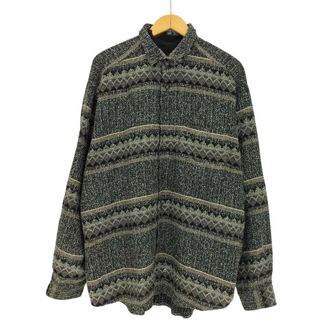 オーバーサイズ 織り柄 シャツ メンズ import:XL