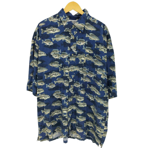 コロンビア Columbia 魚柄 半袖 BDシャツ メンズ XXL